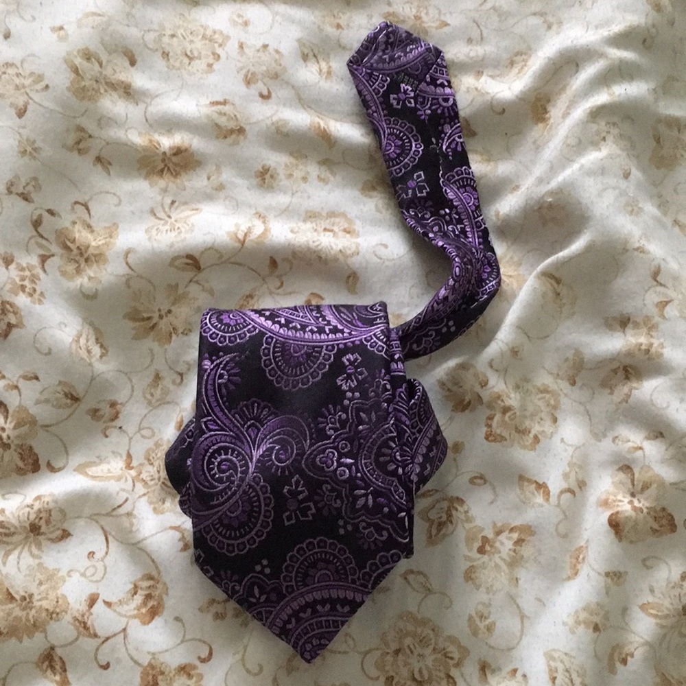 Purple bandana tie